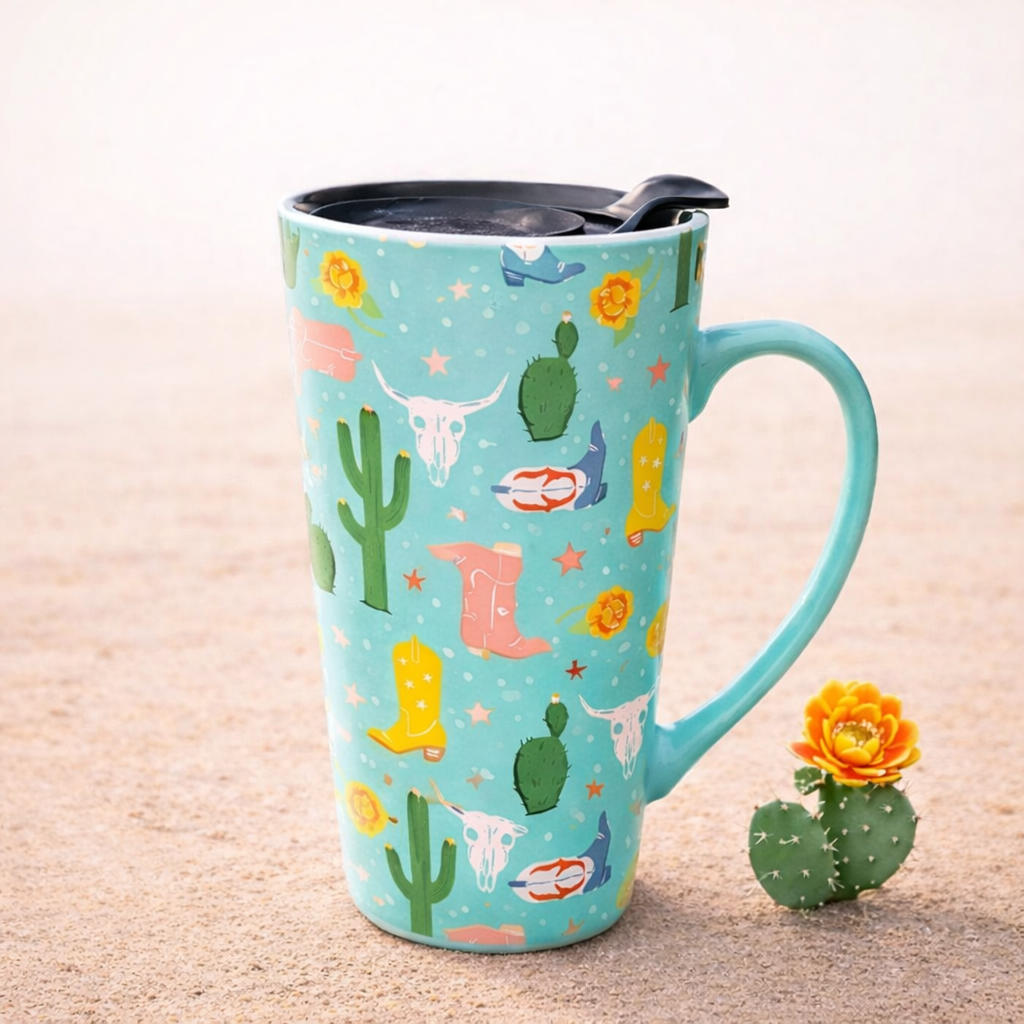 In the Desert Travel Mug with Lid $24