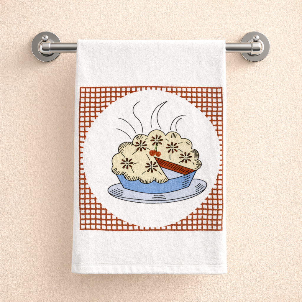 Cherry Pie Retro Kitchen Towel $15