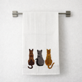 Three Cats Embroidered Towel $14