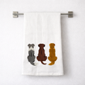 Three Dogs Embroidered Towel $14